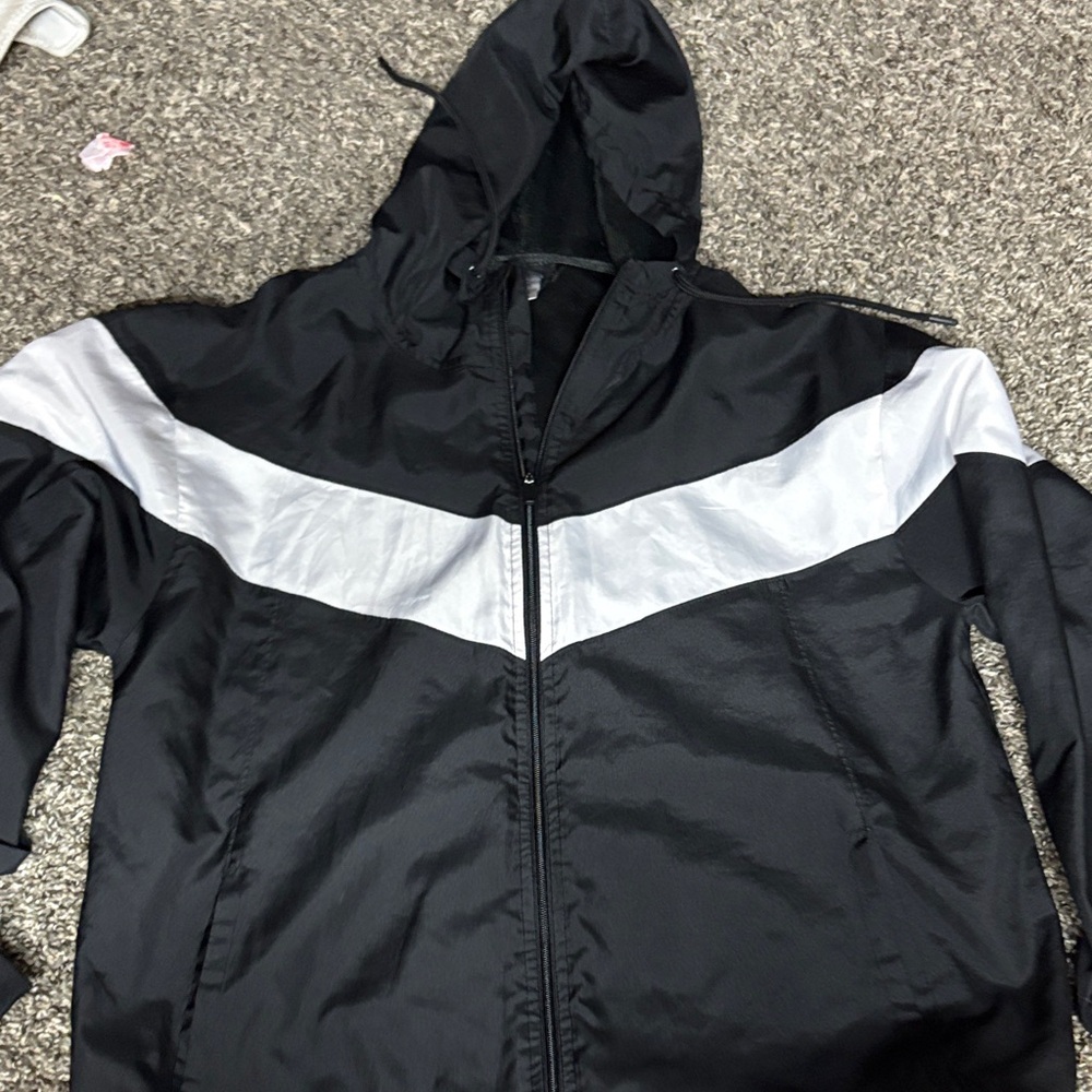Spalding Black and White Windbreaker Jacket